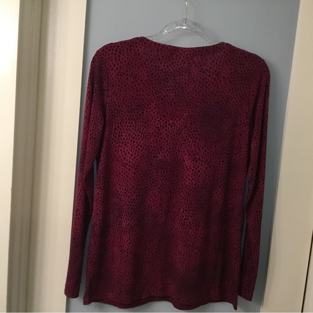 Burgundy Long Sleeve Top